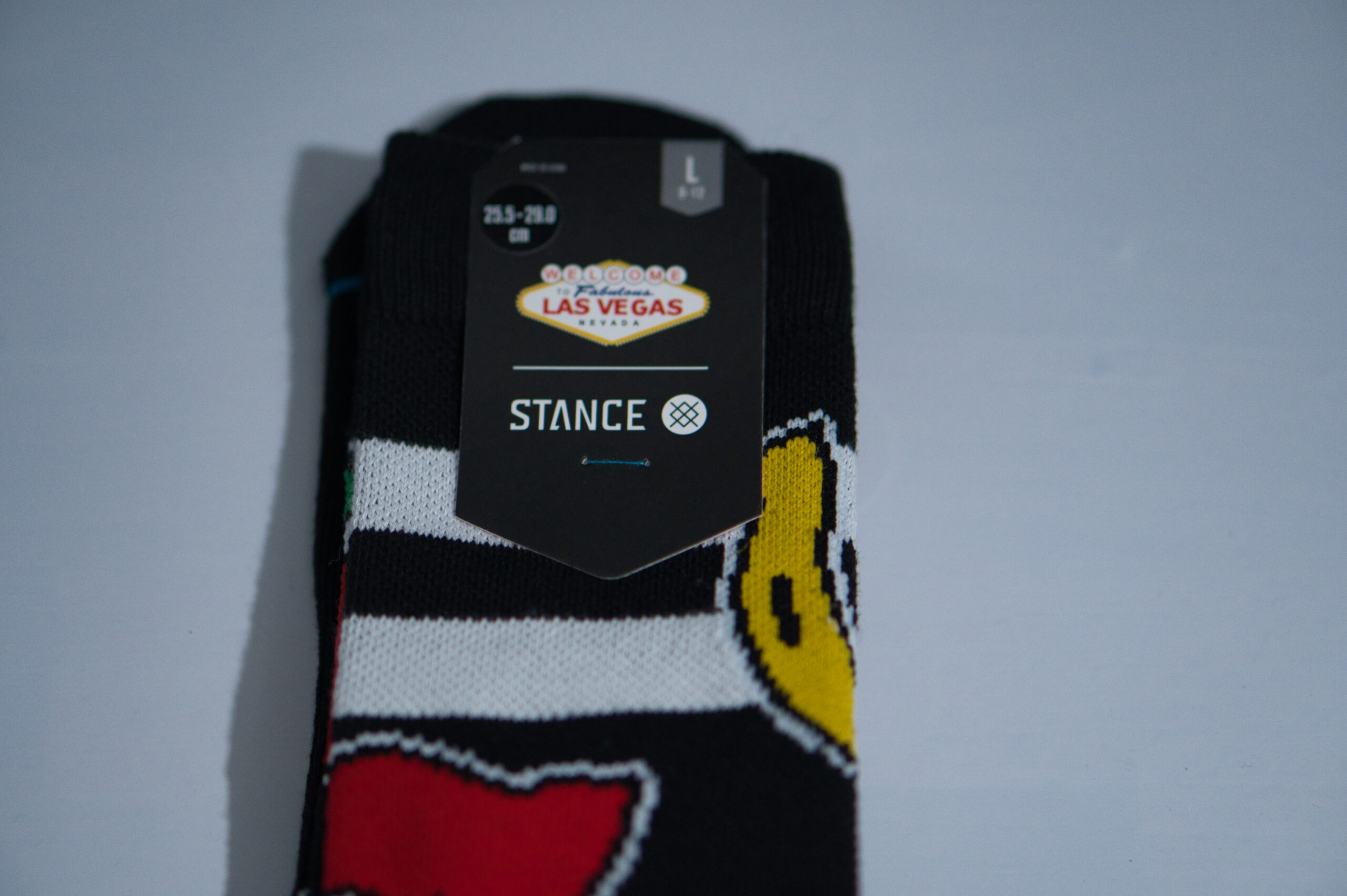 STANCE × Las Vegas コラボクルーソックス タグアップ Welcome to Fabulous Las Vegas ロゴ