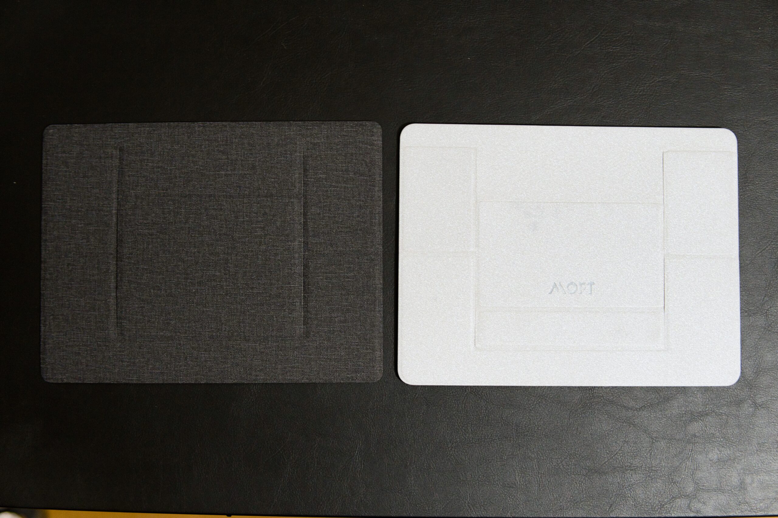 VINCIとMOFT本家のPCスタンドを並べて比較したカット